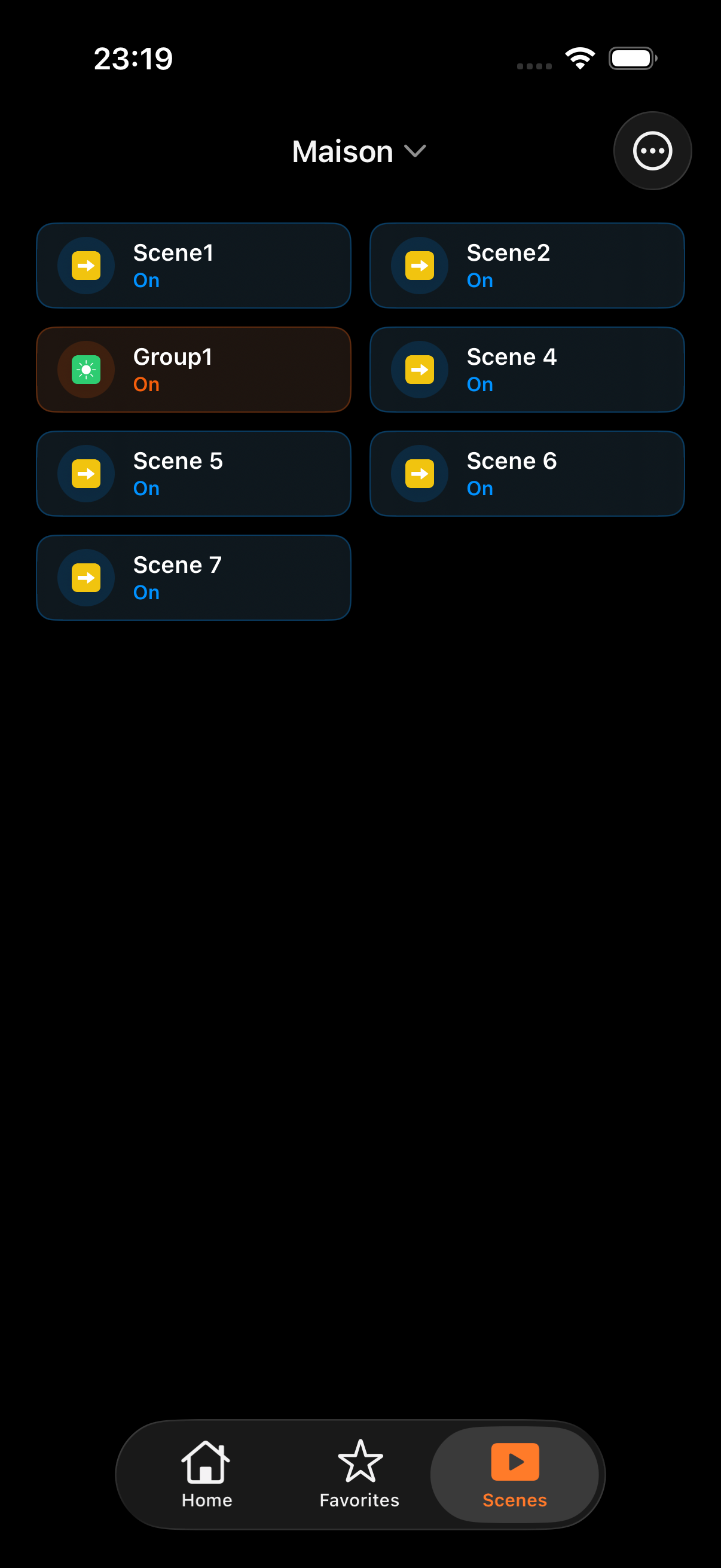 Pilot 2026.3 — Scènes-tabblad in de nieuwe navigatie