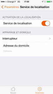 Pilot - Service de localisation activé
