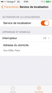 Pilot - Paramètres de localisation finalisés
