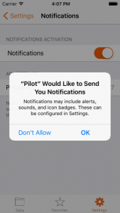 Give authorization to send notifications