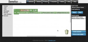 Domoticz events - iPhone leaves home