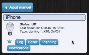 Domoticz - Interrupteur virtuel